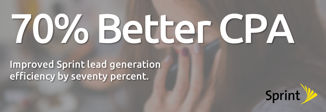 Increased Sprint lead generation efficiency by seventy percent